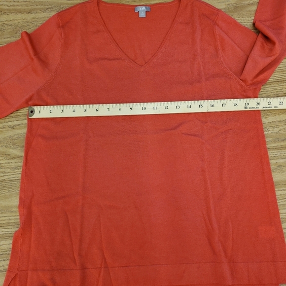 J. Jill Merino Wool Sweater V Neck Size L - Picture 4 of 9